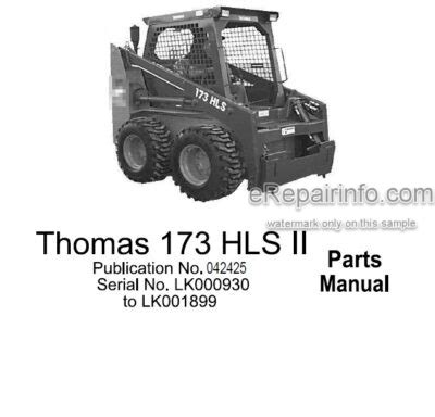 thomas 173 skid steer loader|thomas skid steer replacement parts.